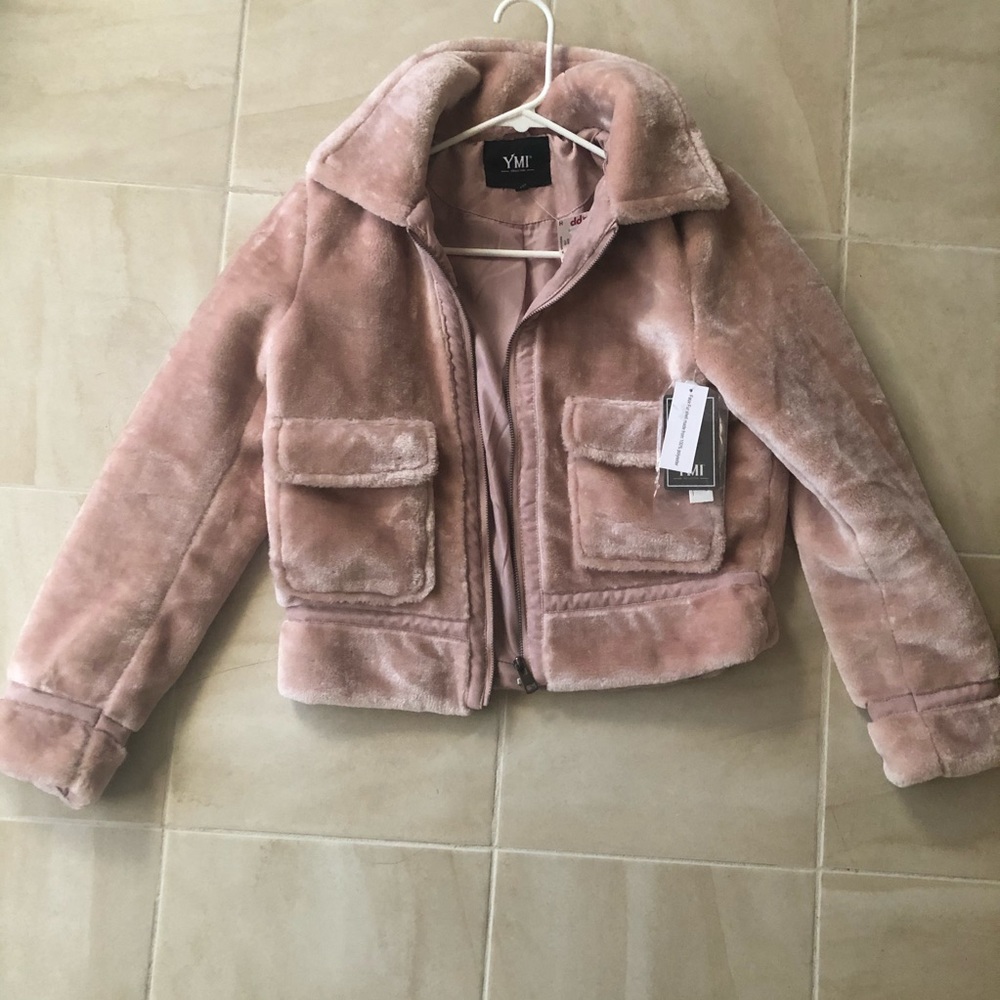 NWT YMI Blush Pink Fur Coat